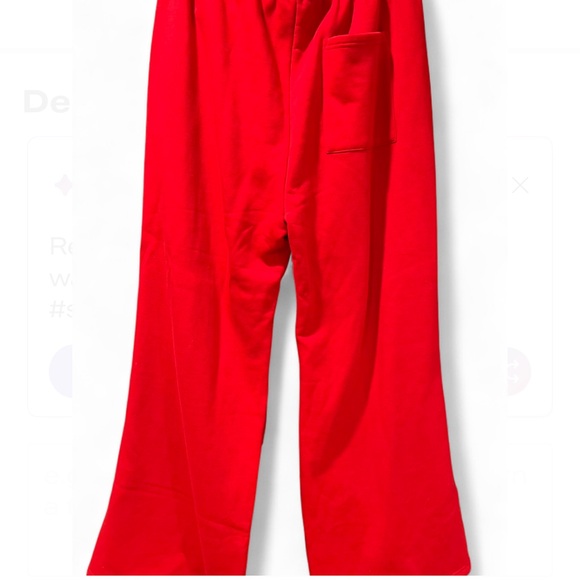American Bazi Red Wide-Leg Sweatpants - Picture 3 of 4